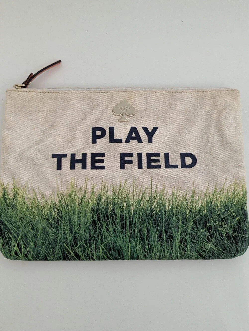 EUC! Kate Spade New York Play The Field Zippered Pouch /Clutch / Cosmetic Case